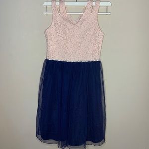 Pink and blue dress